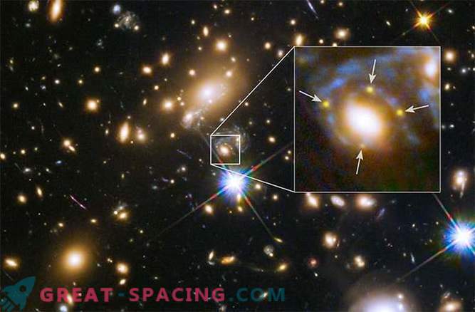 Hubble pokazał cztery odbicia starożytnej supernowej