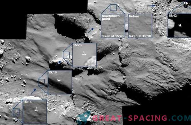 Rosetta rejestruje podróż Phila po komecie.