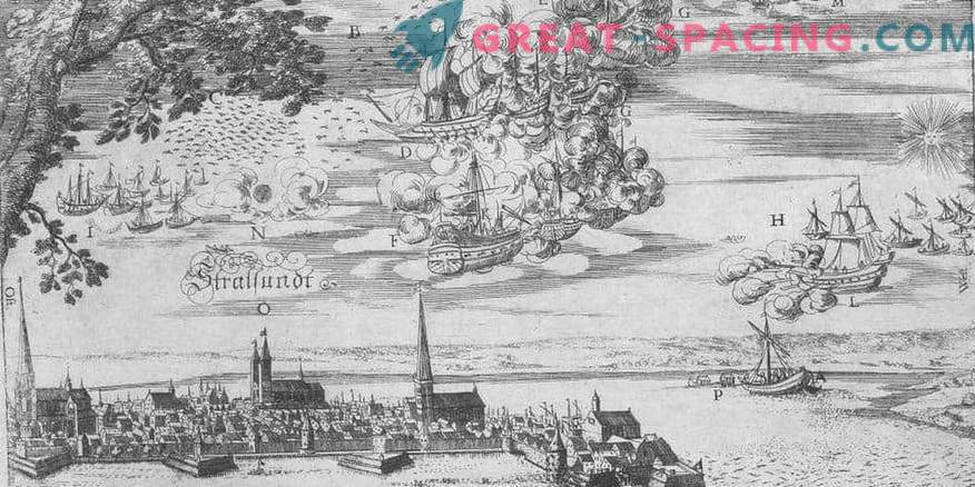 Incydent w Bachfert - 1665. Rybacy opisują bitwę latających statków