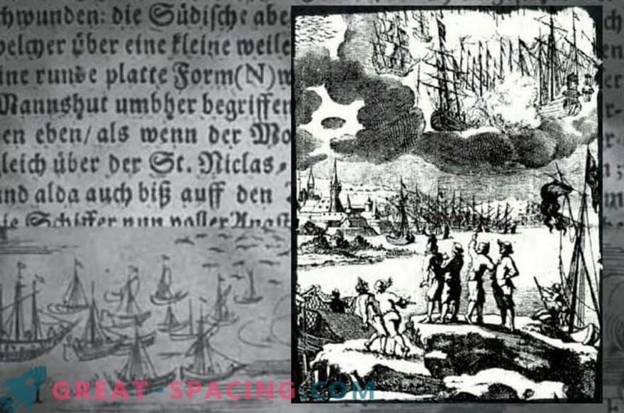 Incydent w Bachfert - 1665. Rybacy opisują bitwę latających statków