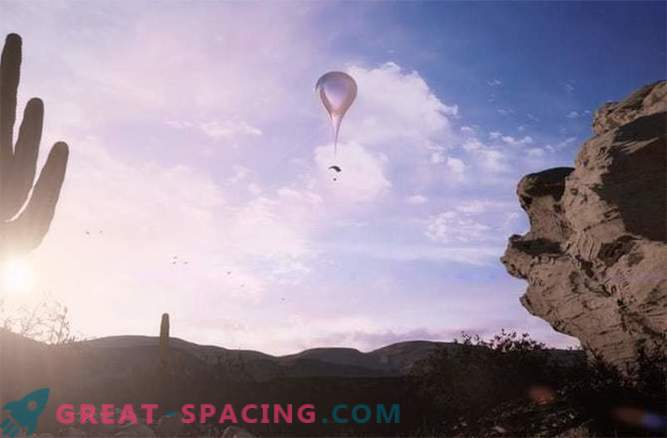 Balon na granicy z przestrzenią: zdjęcie