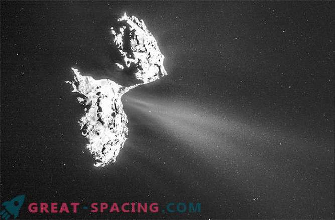 Rozeta przechwytuje strumienie gazu uciekające z komety