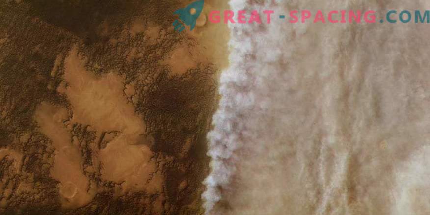 Foto del cosmo: la tempesta di polvere marziana