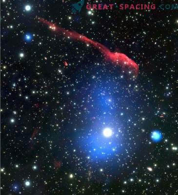 Obraz galaktycznego klastra o wielu długościach fali Szczoteczka do zębów