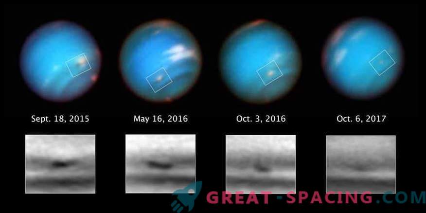 Hubble obserwuje dziwną burzę Neptuna