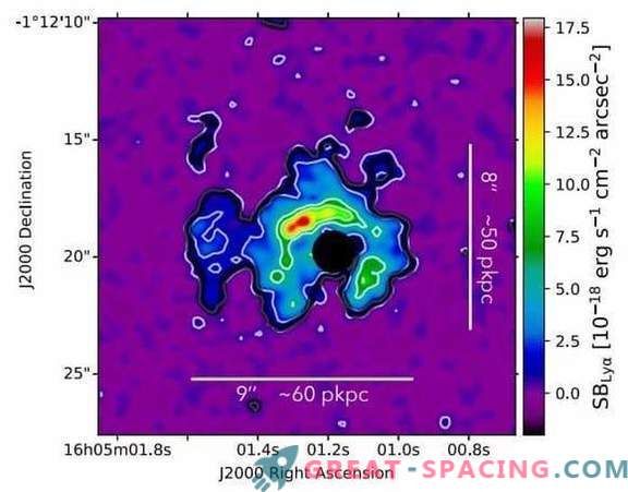 Rzucanie Lymana alfa wokół kwazara J1605-0112