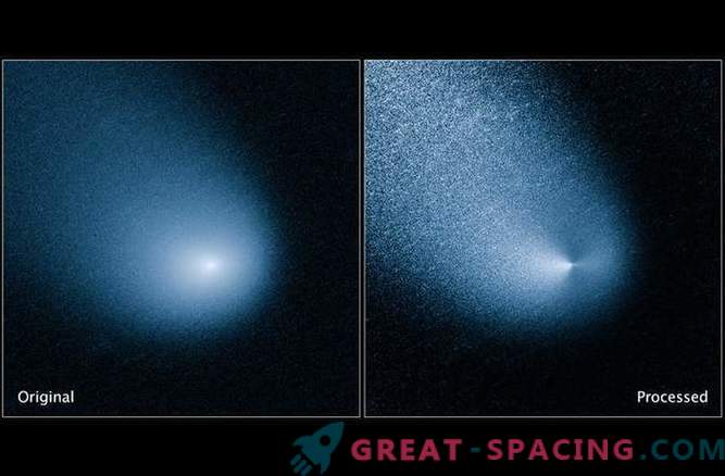 Hubble przetwarzał fotografię komety Siding Spring zbliżającej się do Marsa