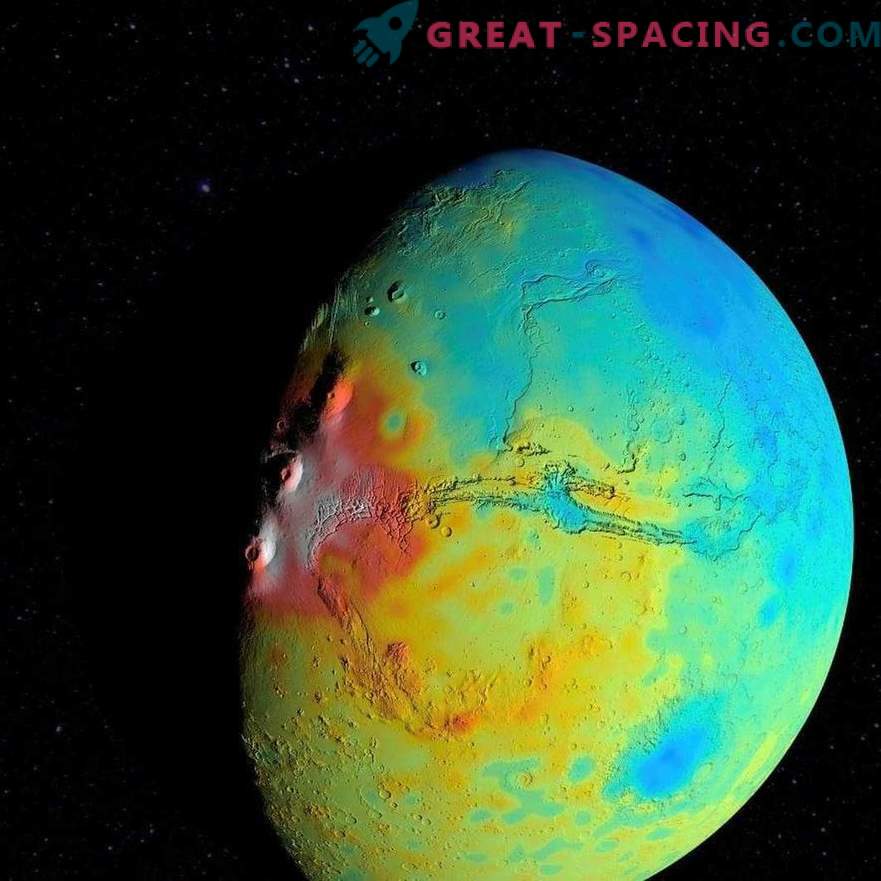 Nowa mapa grawitacji wskazuje na porowatość skorupy marsjańskiej.