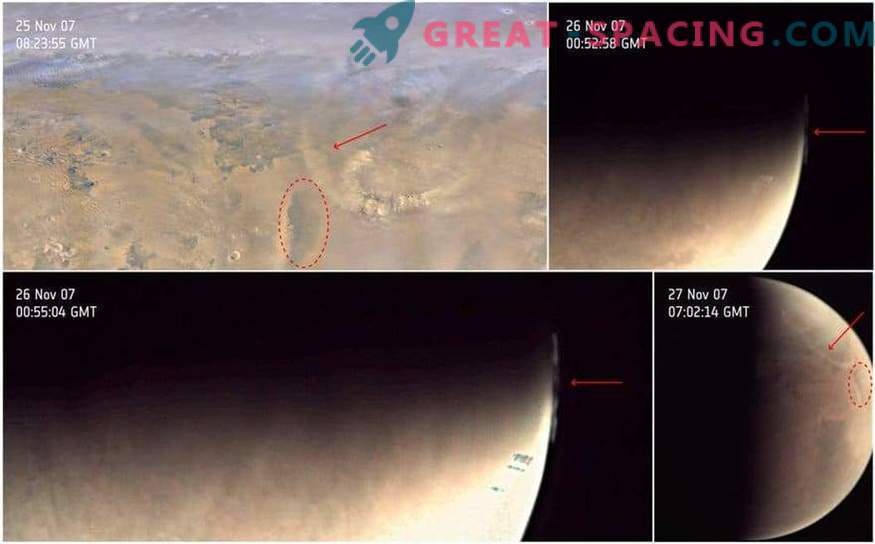 Mars-Express bada chmury na dużych wysokościach