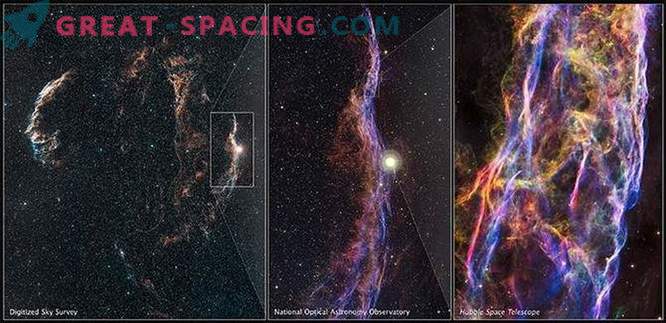 Hubble dostarczył nowe, powiększone ujęcia Mgławicy Voil