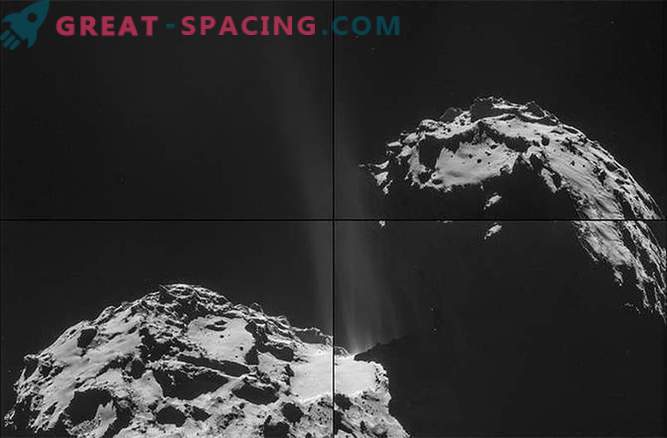 Rosetta zobaczyła strumienie pary wydobywające się z powierzchni komety Churyumov-Gerasimenko