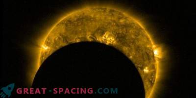 Widok z kosmosu: częściowe zaćmienie Słońca