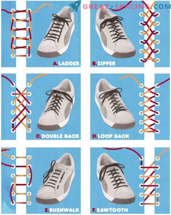How to tie shoelaces on sneakers?