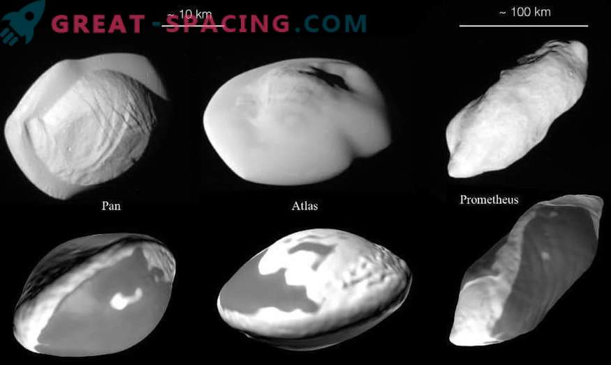 Szczegóły historii dla małych wewnętrznych satelitów Saturna