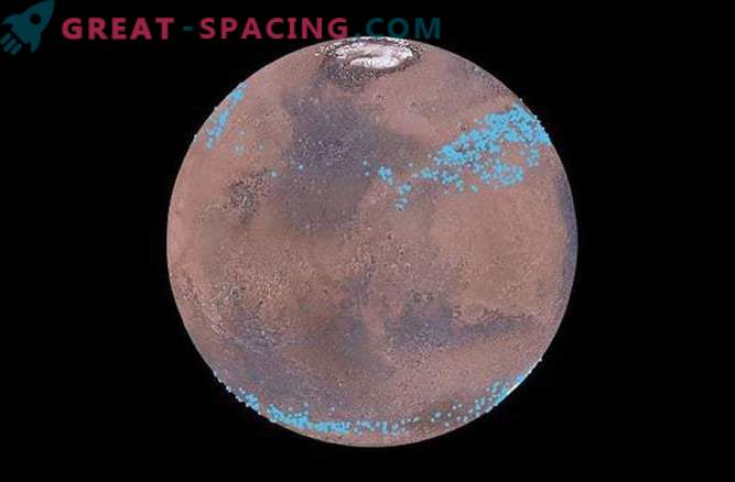 ledynai po Marso paviršiumi gausu vandens