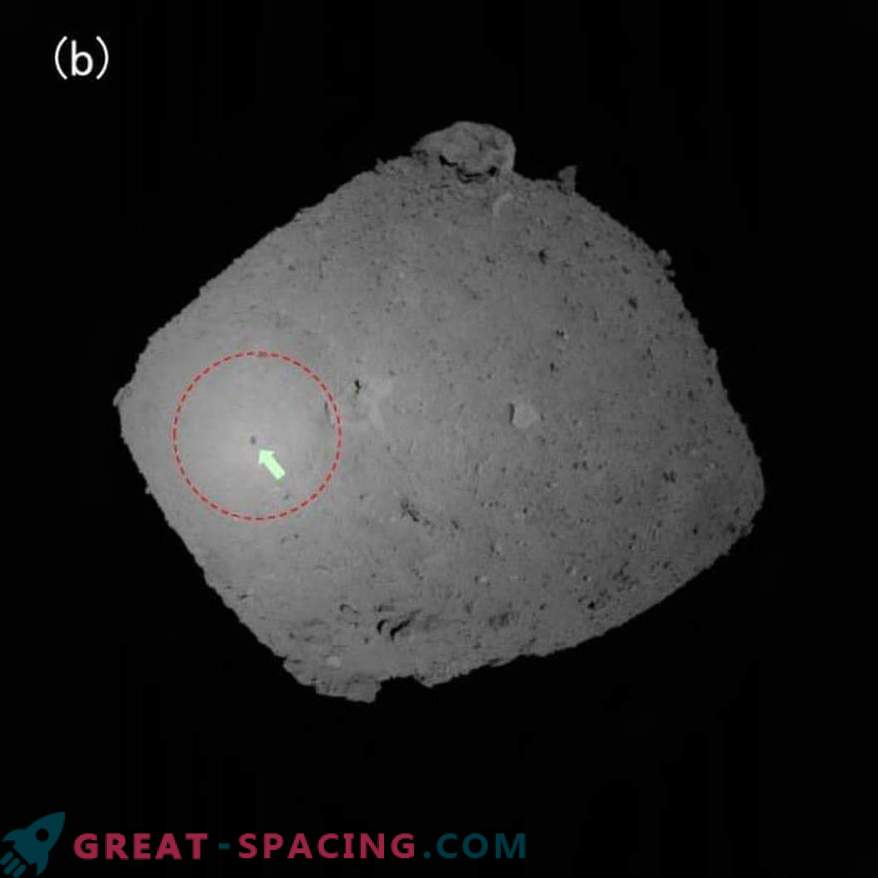 Cień Hayabusa-2 odnotowano na asteroidzie Ryugu