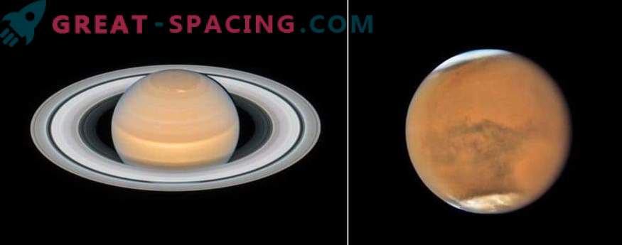 Neue Bilder von Mars und Saturn von Hubble