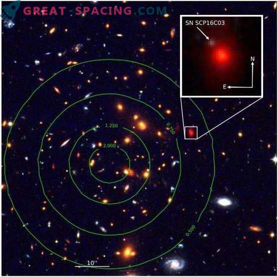 Soczewkowanie grawitacyjne znaleziono supernowe