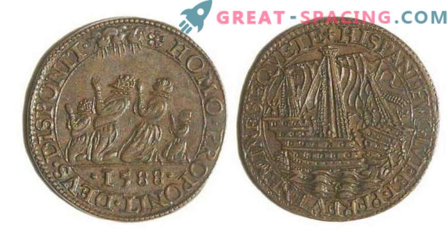 Risba francoskega kovanca iz 17. stoletja je podobna tuji ladji. Mnenje ufologov