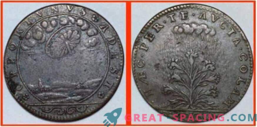 Rysunek na antycznej francuskiej monecie z XVII wieku przypomina statek kosmitów. Opinia ufologov